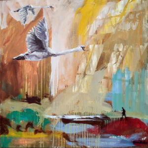 When the Levee Breaks. LYSFALD 1. Olie på lærred (100 x 100 cm) PRIS: 9.000 DKK. (Foto: Allan Axelsen)