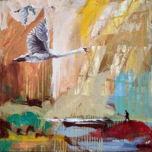 When the Levee Breaks. LYSFALD 1. Olie på lærred (100 x 100 cm) PRIS: 9.000 DKK. (Foto: Allan Axelsen)