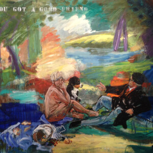 When you got a good Friend. 200 x 300 cm. (Oil on canvas) Pris: 60.000 DKR.