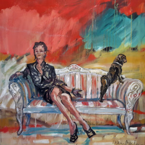 Dating. Olie på Lærred (80x80 cm). PRIS: 7.000 DKK.