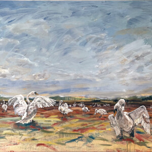 Svanemark, Moseby.
Olie på Lærred.
(130 x 300 cm)
Pris: 39.000 DKK