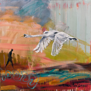 Svane II. (When the Levee Breaks)
Olie på lærred. (40 x 40 cm). PRIS: DKK 4.000