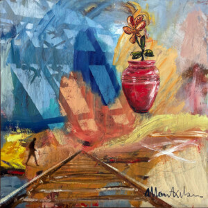 Travelling II.
Olie på lærred, (65 x 65 cm). PRIS: DKK 6.000