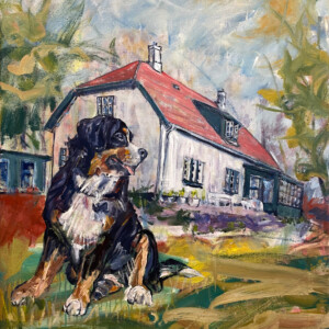 Harald, Bernese Mountain Dog
(olie på lærrred) 80 x 60 cm. PRIS 6.500 DKK