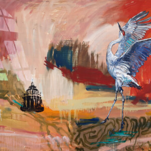 LYSFALD 3. When the Levee Breaks - Crane.
(120 x 180 cm) PRIS: 21.500 DKK.