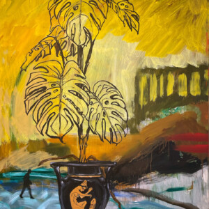 Monstera Deliciosa.
Græsk Symposion IV
(100 x 130 cm)
Olie på Lærred
Pris 13.000 DKK