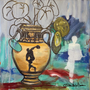 Prangværk-02
Panathenæisk-Amfora
(30 x 30 cm)
Olie på Lærred
Pris 3.000 DKK