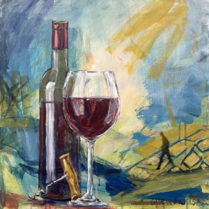 Etude. Glas 03. Olie på lærred. (50 x 50 cm). PRIS: DKK 5.000