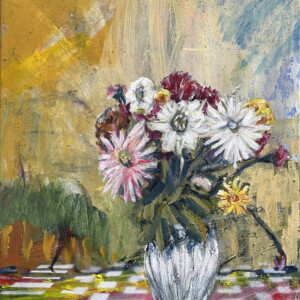 Etude. Vase 04. Acryl på lærred (50 x 40 cm). PRIS: 4.000 DKK